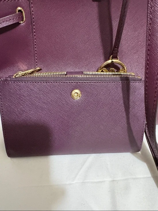 Michael Kors Deep Plum Saffiano Tote with Matching Wristlet - Picture 4 of 13
